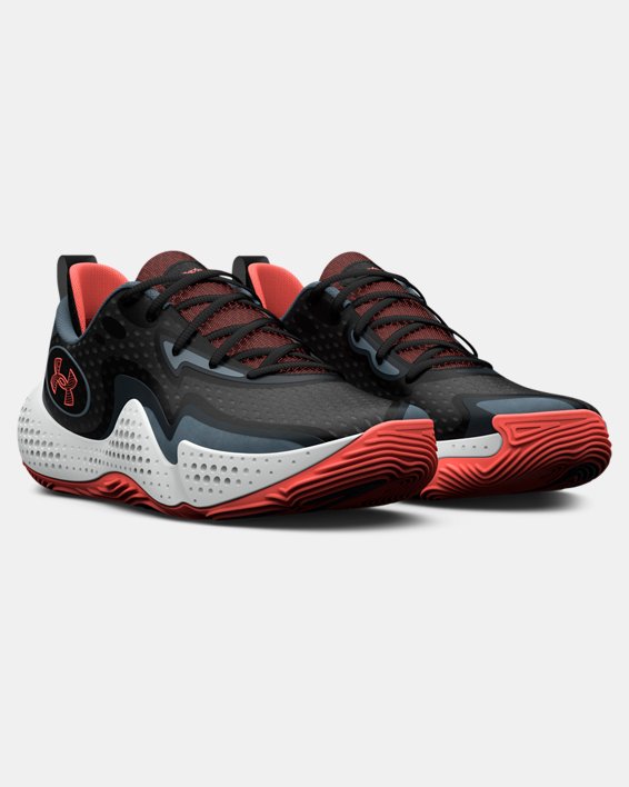 Unisex UA Spawn 5 Basketball Shoes, Black, pdpMainDesktop image number 3